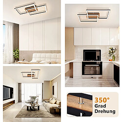 Acheter ZMH LED Plafonnier Salon Moderne 24W Cuisine Lumières Blanc Chaud Noir Vintage Couloir