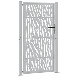 Avis vidaXL Porte jardin acier résistant intempérie - Design tracé