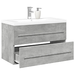 vidaXL Ensemble de meubles salle de bain 2 pcs - Gris béton