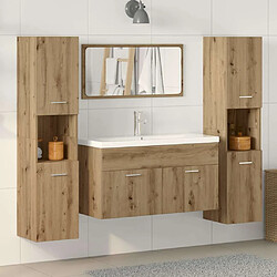 VidaXL Ensemble meubles salle de bain 4 pcs - Bois d'ingénierie