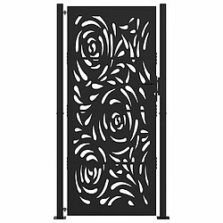 Avis vidaXL Portail de jardin acier - Noir