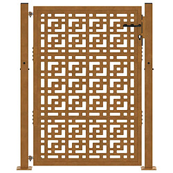 Acheter VidaXL Portail Croisé Rouillé