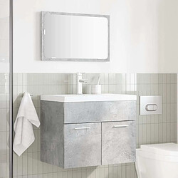 Avis vidaXL Ensemble de meubles de salle de bain - Gris béton