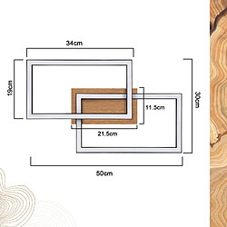 Avis ZMH LED Plafonnier Salon Moderne 24W Cuisine Lumières Blanc Chaud Noir Vintage Couloir