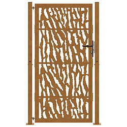 Acheter vidaXL Porte jardin acier résistant intempérie - Design tracé