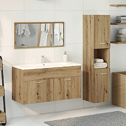 Avis Ensemble meubles salle de bain 3 pcs bois d'ingénierie vidaXL