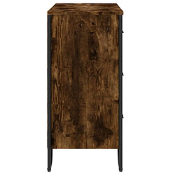 Acheter vidaXL Commode chêne fumé 91x35,5x74,5 cm bois d'ingénierie
