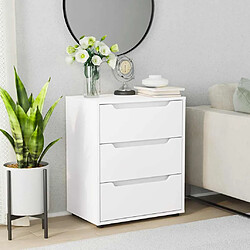 Avis vidaXL Buffet VISNES - Blanc - 60x40x73 cm