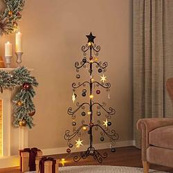 vidaXL Arbre de Noël en métal noir 150 cm