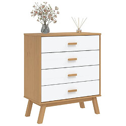Acheter vidaXL Armoire OLDEN - Blanc & Marron