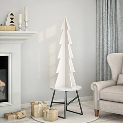 vidaXL Arbre de Noël en bois 112 cm - Blanc