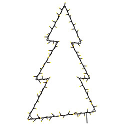 vidaXL Lumières de Noël silhouette Arbre - 115 LED
