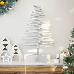 VidaXL Arbre de Noël en Bois - Blanc - 80 cm
