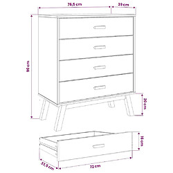 vidaXL Armoire OLDEN - Blanc & Marron pas cher