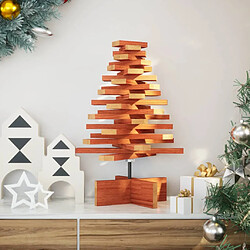 vidaXL Arbre de Noël en bois 60 cm - Bois de pin massif