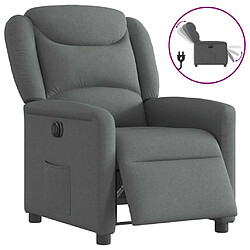 VIDAXL Fauteuil électrique - Gris foncé