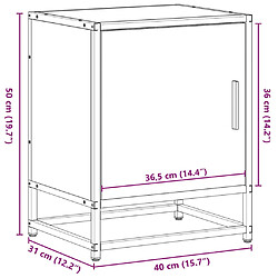 vidaXL Table de chevet noir 40x31x50 cm pas cher