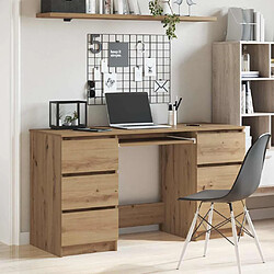 Bureau VidaXL chêne artisanal