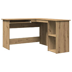 VidaXL Bureau d'Angle Chêne Artisanal