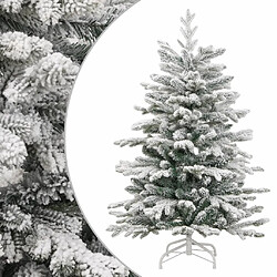 vidaXL Sapin de Noël charnières 120 cm - Neige floquée