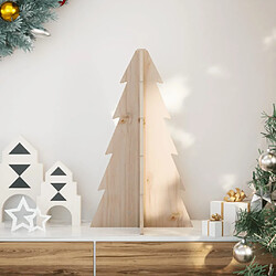 vidaXL Arbre de Noël en bois - 69.5 cm - Pin massif