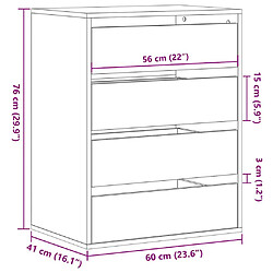 vidaXL Commode Chêne Sonoma pas cher