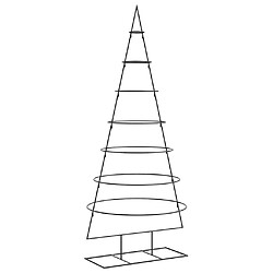 vidaXL Arbre de Noël en Métal Noir 180 cm