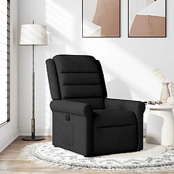 vidaXL Fauteuil inclinable Noir Fauteuil inclinable - Fonction d'inclinaison manuelle - Tissu - Noir