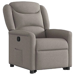 Avis vidaXL Fauteuil inclinable taupe tissu