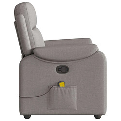 Avis vidaXL Fauteuil de massage inclinable - Taupe tissu