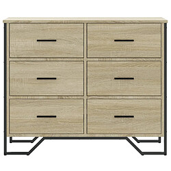Avis vidaXL Commode chêne sonoma 91x35,5x74,5 cm bois d'ingénierie
