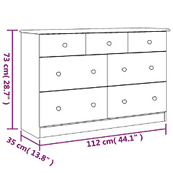 VidaXL Commode ALTA Blanc Bois pas cher