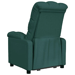 Acheter vidaXL Fauteuil inclinable - Vert Foncé Tissu