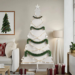 vidaXL Arbre de Noël en Bois Blanc 180 cm