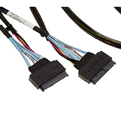 Avis Kalea-Informatique Cordon PCIe 4.0 Slim SAS SFF-8654 8i vers 2x SFF-8639 70cm