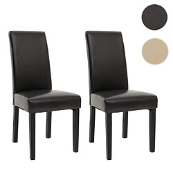 MENDLER Chaises de salle à manger N66 - Similicuir Noir