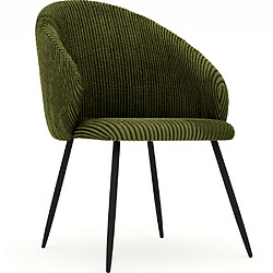 ICONIK INTERIOR Chaise de Salle à Manger Rembourrée en Velours - Brugges Taupe pas cher