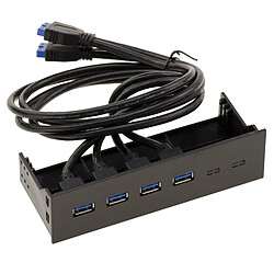 Kalea-Informatique Façade avant 4 ports USB 3.0 pour baie 5.25