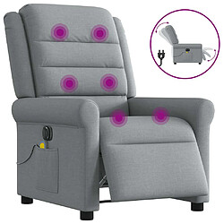 VIDAXL Fauteuil massant - Gris clair