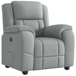 vidaXL Fauteuil inclinable Gris clair Tissu