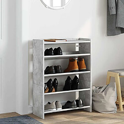 Avis VIDAXL Étagère à chaussures - Gris béton