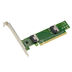 Kalea-Informatique Carte adaptateur PCIe 4.0 vers 2 ports Slim SAS SFF-8654 8i
