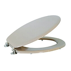 MSV 140019 Abattant WC MDF/Inox Beige 42,5 x 36,5 x 1,6 cm