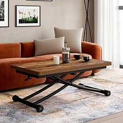 Idmarket Table URBANA - Bois foncé/noir