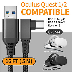 Avis INF Oculus Quest 2 USB-C/USB-A 5 m - Noir