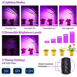 Avis INF Lampe LED croissance 4 tiges