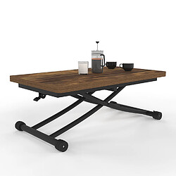 Idmarket Table URBANA - Bois foncé/noir