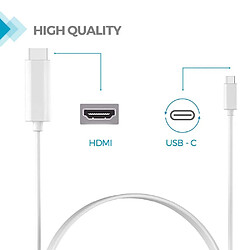 INF Câble USB-C vers HDMI - 1,8 mètre - Blanc pas cher