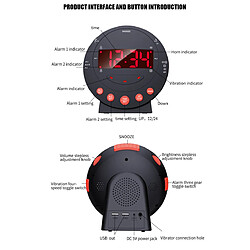 Acheter INF Réveil digital avec vibreur - Noir