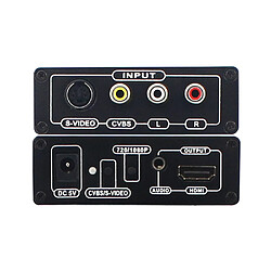 INF Convertisseur AV et S-Vidéo vers HDMI Noir